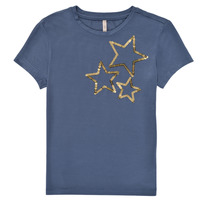 Clothing Girl short-sleeved t-shirts Only KONMOULINS STAR Blue