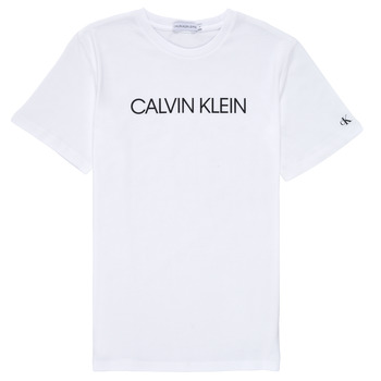 material Boy short-sleeved t-shirts Calvin Klein Jeans INSTITUTIONAL T-SHIRT White