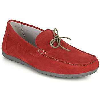 Shoes Men Loafers Geox U TIVOLI A Red