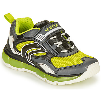 Shoes Boy Low top trainers Geox ANDROID BOY Grey / Lime