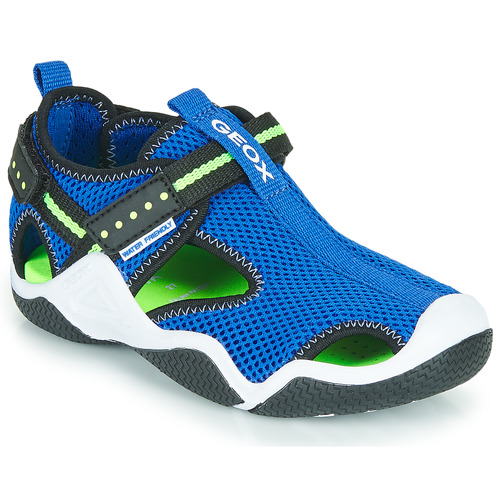 Geox JR WADER Blue / Green - Free delivery | Spartoo NET ! - Sandals Child USD/$52.00