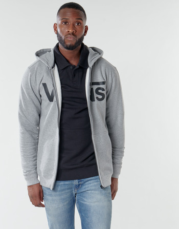 Clothing Men sweaters Vans VANS CLASSIC ZIP HOODIE II Grey / Black