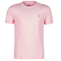 material Men short-sleeved t-shirts Polo Ralph Lauren T-SHIRT AJUSTE COL ROND EN COTON LOGO PONY PLAYER Pink