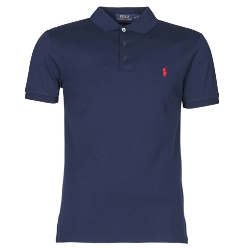 Wiskundige strottenhoofd soort Polo Ralph Lauren POLO CINTRE SLIM FIT EN COTON STRETCH MESH LOGO PONY  PLAYER Marine - Free delivery | Spartoo NET ! - Clothing short-sleeved polo  shirts Men USD/$153.50