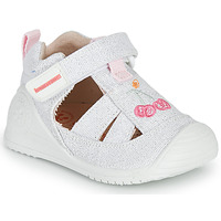 Shoes Girl Sandals Biomecanics 212213 Silver / White