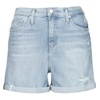 material Women Shorts / Bermudas Calvin Klein Jeans MOM SHORT Blue / Clear