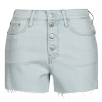material Women Shorts / Bermudas Calvin Klein Jeans HIGH RISE SHORT Blue / Clear