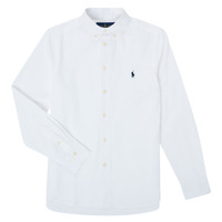 Clothing Boy long-sleeved shirts Polo Ralph Lauren TOUNIA White