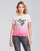 Clothing Women short-sleeved t-shirts Guess SS CN PALMS TEE Pink / Multicolour