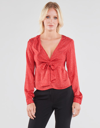 Clothing Women Blouses Guess NEW LS GWEN TOP Red / White