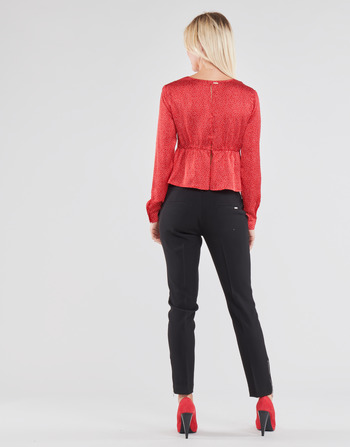 Guess NEW LS GWEN TOP Red / White