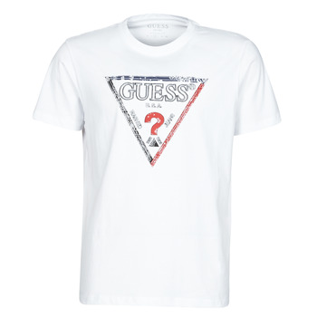 material Men short-sleeved t-shirts Guess TRIESLEY CN SS TEE White
