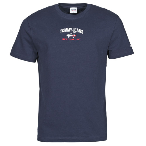 Clothing Men short-sleeved t-shirts Tommy Jeans TJM TIMELESS TOMMY SCRIPT TEE Marine
