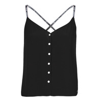 Clothing Women Blouses Tommy Jeans TJW CAMI TOP BUTTON THRU Black