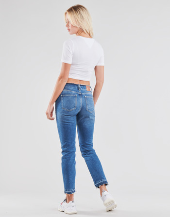 Tommy Jeans TJW CROP RUCHE TOP White