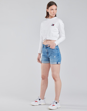 Tommy Jeans TJW SUPER CROPPED BADGE CREW White