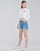 Clothing Women sweaters Tommy Jeans TJW SUPER CROPPED BADGE CREW White
