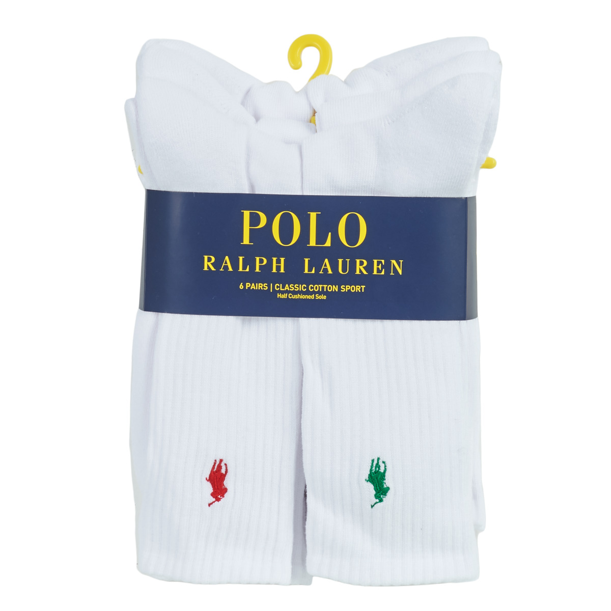 Accessorie Sports socks Polo Ralph Lauren ASX110 6 PACK COTTON White