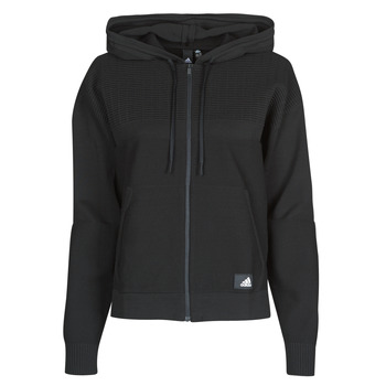 material Women sweaters adidas Performance W Knit V Hoodie Black