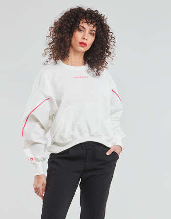 material Women sweaters Converse BLOCKED ALTERRAIN CREW White