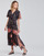 Clothing Women Long Dresses Derhy SUEDE Black / Multicolour