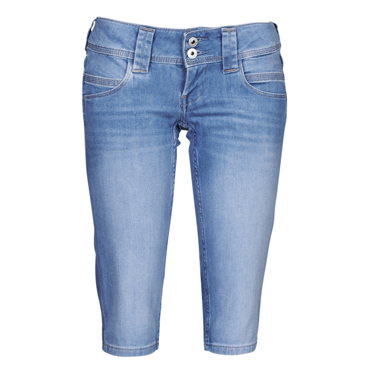 Clothing Women cropped trousers Pepe jeans VENUS CROP Blue