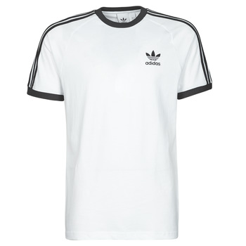 material short-sleeved t-shirts adidas Originals 3-STRIPES TEE White