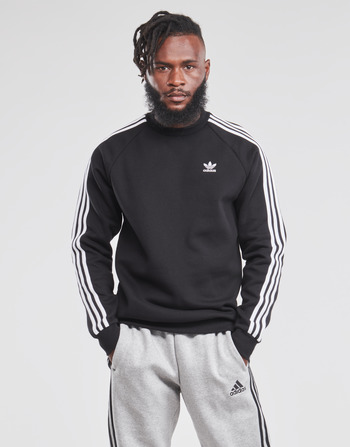 material Men sweaters adidas Originals 3-STRIPES CREW Black