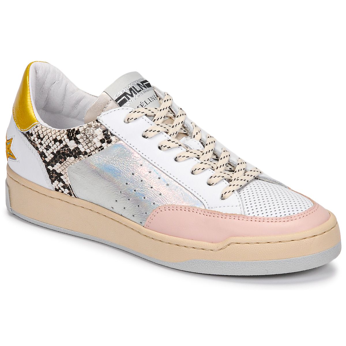 Shoes Women Low top trainers Meline BZ180 White / Pink