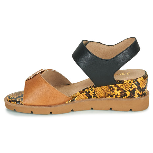 Shoes Women Sandals Sweet ETOXYS Black / Camel IV7906