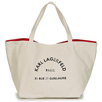 Bags Women Shopper bags Karl Lagerfeld RUE ST GUILLAUE CANVAS TOTE Ecru
