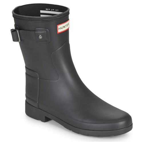 Hunter ORIGINAL REFINED SHORT Black - Free delivery | ! - Shoes Wellington boots Women USD/$157.50