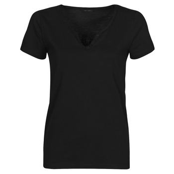 material Women short-sleeved t-shirts Ikks BS10125-02 Black