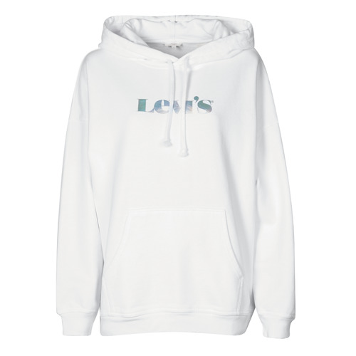 Clothing Women sweaters Levi's GRAPHIC RIDER HOODIE White