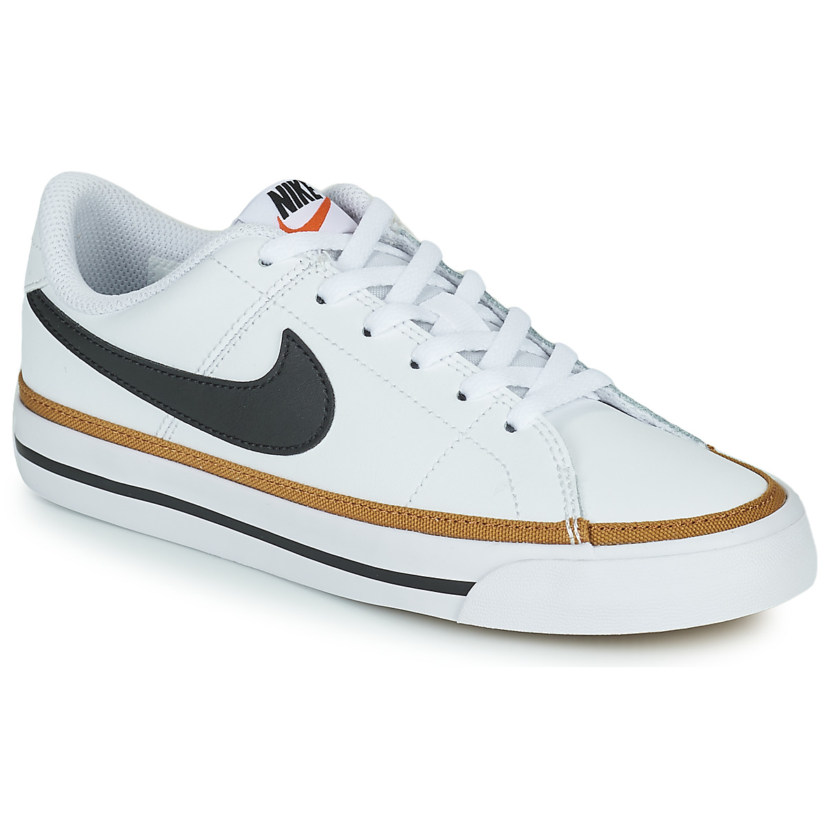 Nike NIKE COURT LEGACY ! - trainers NET Black Shoes Free - White Child delivery | Spartoo Low / top