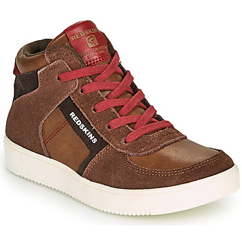 Shoes Boy High top trainers Redskins LAVAL KID Brown / Red