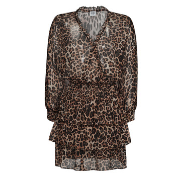 material Women Short Dresses Liu Jo WA1530-T5059-T9680 Leopard