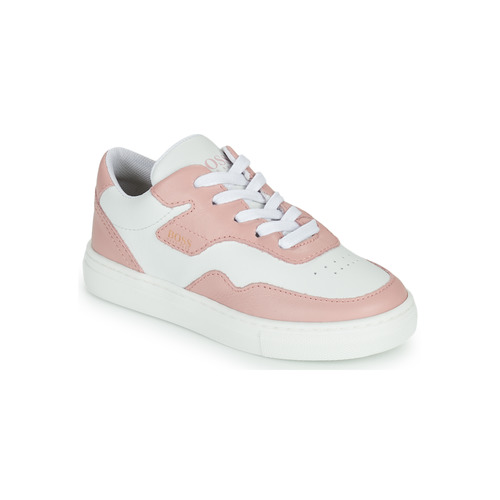Shoes Girl Low top trainers BOSS PAOLA White / Pink