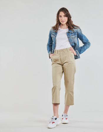 material Women chinos Tommy Jeans TJW HIGH RISE STRAIGHT Beige