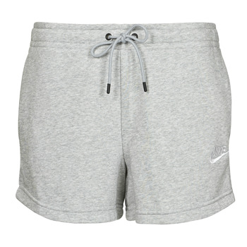 material Women Shorts / Bermudas Nike NSESSNTL FLC HR SHORT FT Grey / White