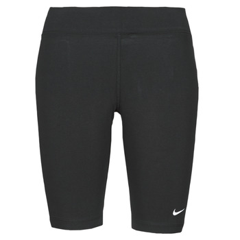 material Women leggings Nike NSESSNTL MR BIKER SHORT Black / White