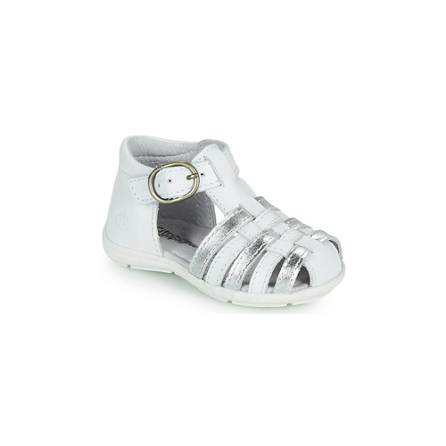 Shoes Girl Sandals Citrouille et Compagnie RINE White / Silver