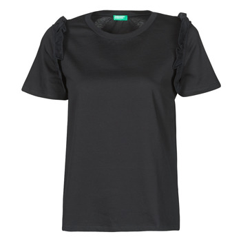 material Women short-sleeved t-shirts Benetton MARIELLA Black