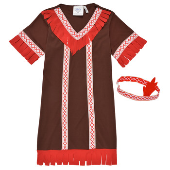 Clothing Girl Fancy Dress Fun Costumes COSTUME ENFANT INDIENNE FOX KITTEN Multicolour