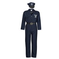 material Men Fancy Dress Fun Costumes COSTUME ADULTE OFFICIER DE POLICE Multicolour