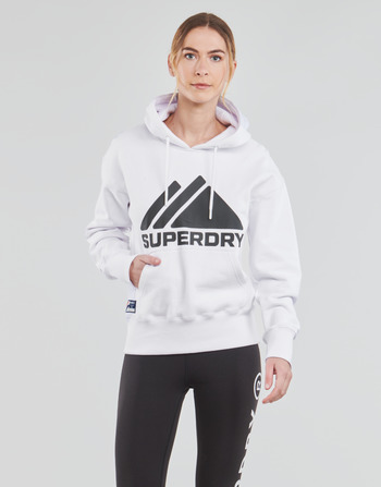 Clothing Women sweaters Superdry MOUNTAIN SPORT MONO HOOD White