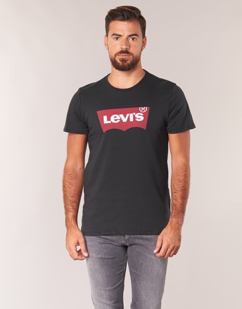 Clothing Men Long sleeved shirts Levi's GRAPHIC SET IN Black
