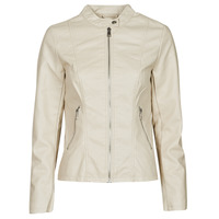 material Women Leather jackets / Imitation le Only ONLMELISA Beige