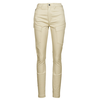 material Women Cargo trousers G-Star Raw HIGH G-SHAPE CARGO SKINNY PANT WMN Beige