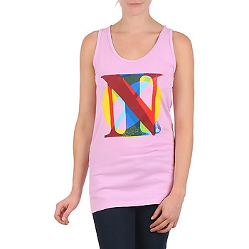 material Women Tops / Sleeveless T-shirts Nixon PACIFIC TANK Pink / Multicolour